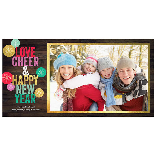 New Year Cheer Holiday Photo Cards